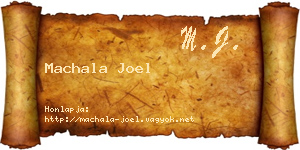 Machala Joel névjegykártya